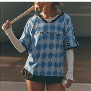 NWT Free People Baseline Printed Tee